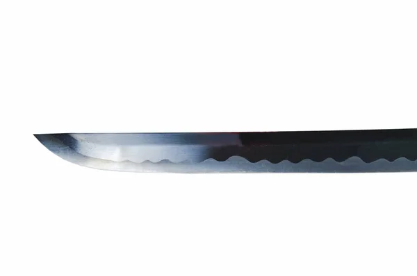 Katana Japanska Samurai Svärd Blade Vit Bakgrund — Stockfoto