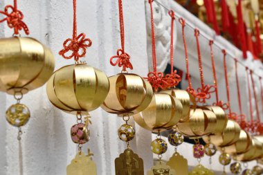 altın çan bağış ve şans Xuanguang Temple Paz Moon göl duvarda asılı yazma adı