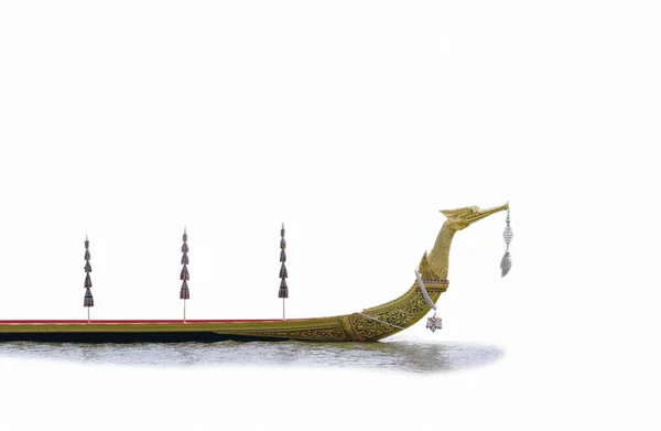 Barcaza Real Suphannahong Thai Antiguo Barco Madera Flotando Río Fondo — Foto de Stock
