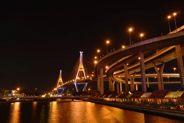 Бангкок Таиланд Мая 2019 Года Пумибол Мост Мост Промышленных Колец — стоковое фото