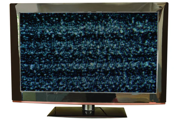 Glitch Ecranul Televizorului Fundal Alb — Fotografie, imagine de stoc