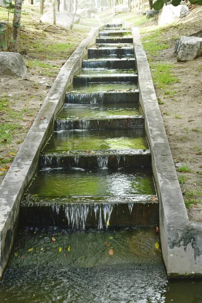 Évacuation de l'eau et protection contre les inondations dans le parc — Photo