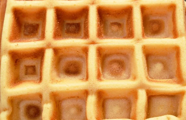 Baked butter waffle on plate — Stock Photo, Image