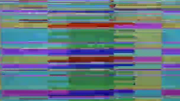 Glitch Sullo Schermo Televisivo Senza Segnale — Video Stock