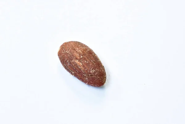 Baked Almond Seed Batch White Background — Stock Photo, Image
