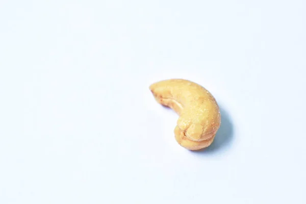 Roasted Salty Cashew Nuts Arranging White Background — Stock Photo, Image