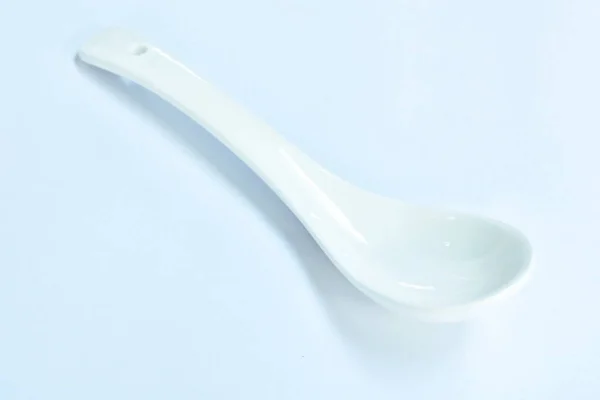 Melamine Spoon Arranging White Background — Stock Photo, Image