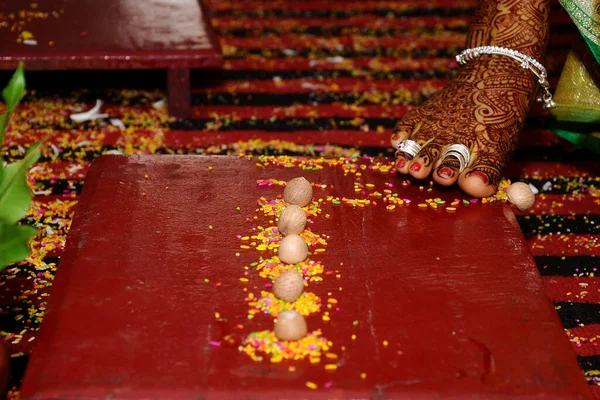 Традиция Женитьбы Индуистской Религии — стоковое фото