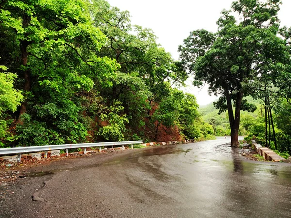 Vägen Från Berget Monsun Regnperiod — Stockfoto