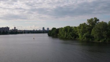 Dinyeper Nehri, Ukrayna, Kiev - stook görüntüleri inanılmaz yaz akşamları
