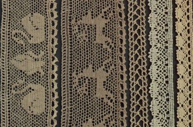 Dekoratif kenarlık stilize dantel gibi stok görüntü kümesi