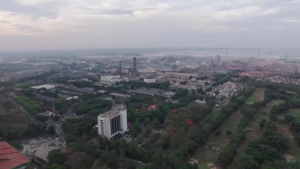 Flygfoto Över Gresik East Java Indonesien — Stockvideo