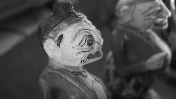 Статуя Человека Багонга Яванской Культуре — стоковое видео