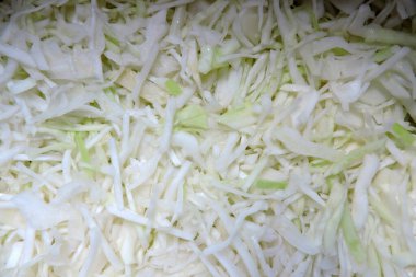 Yakın plan taze doğranmış lahana.