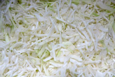 Yakın plan taze doğranmış lahana.