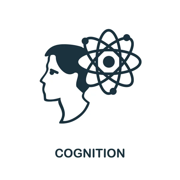 Ícone Linha Fina Cognição Design Simples Criativo Coleção Ícones Inteligência —  Vetores de Stock