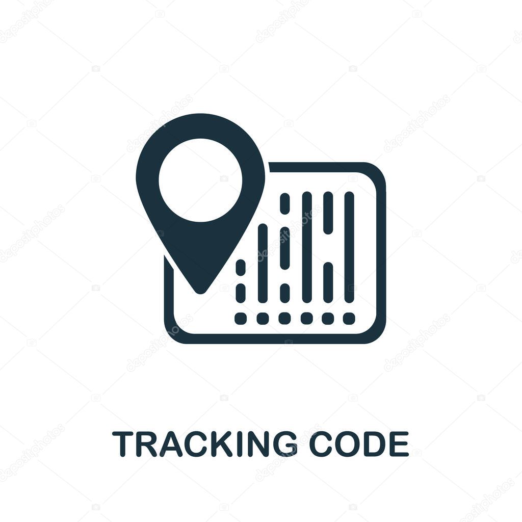 Tracking Code icon from affiliate marketing collection. Simple line Tracking Code icon for templates, web design and infographics.