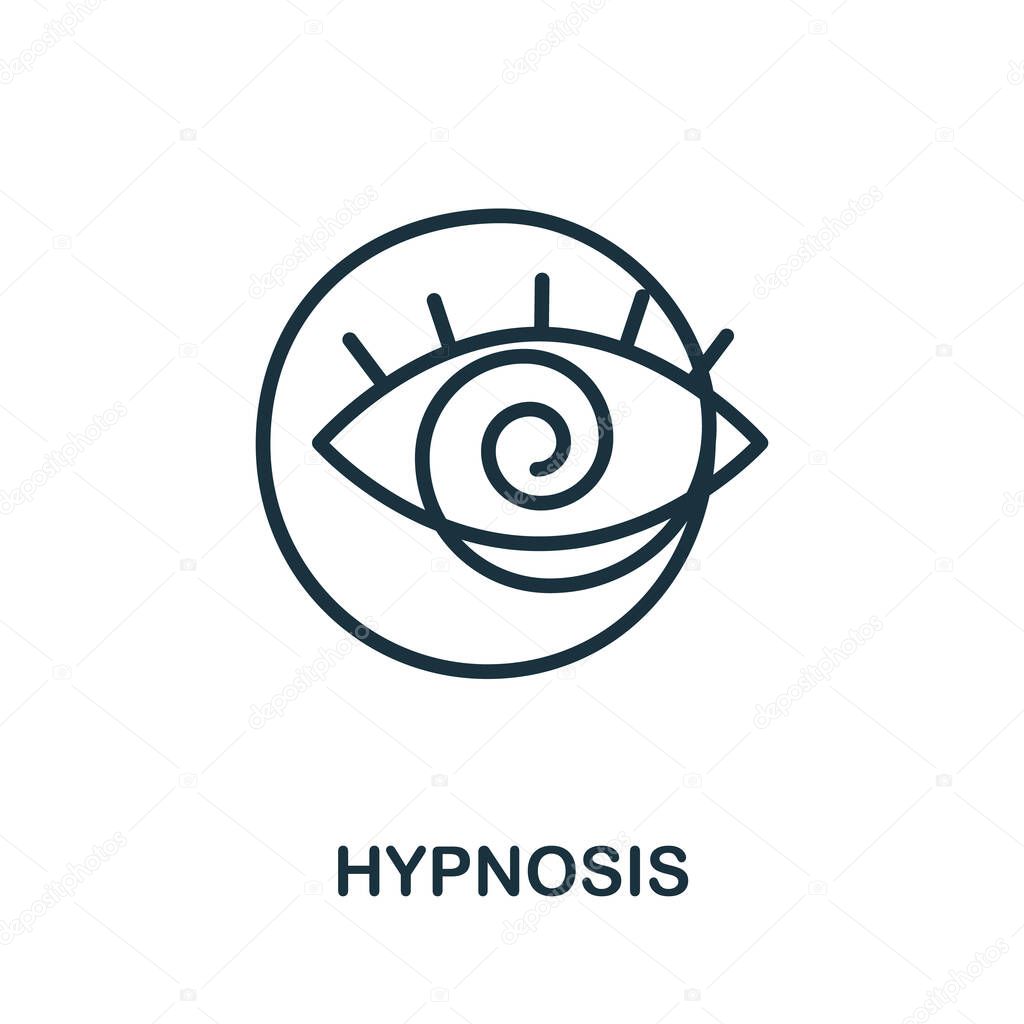 Hypnosis icon from alternative medicine collection. Simple line Hypnosis icon for templates, web design and infographics.