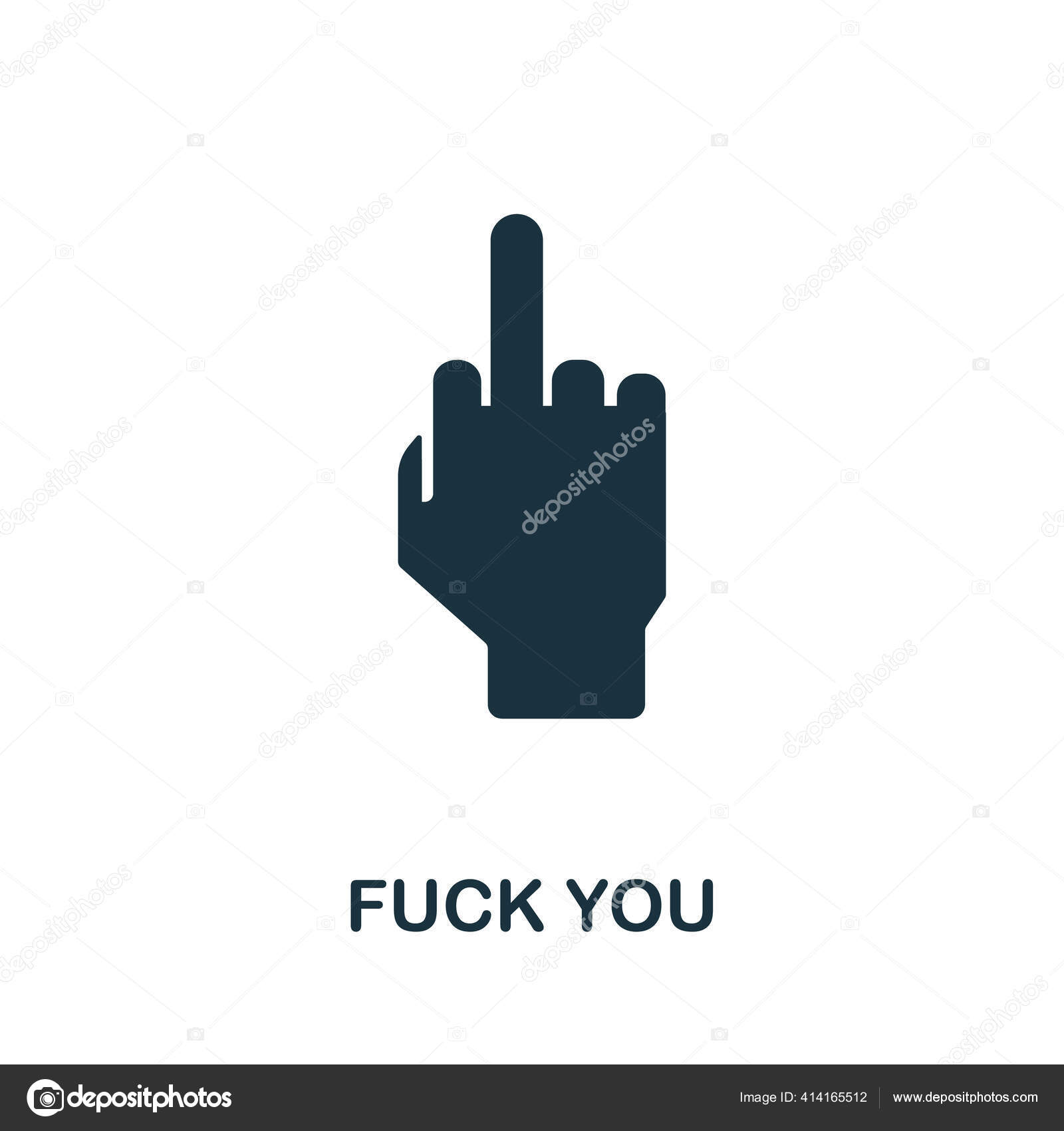 Fuck You Icon Banned Internet Collection Simple Line Fuck You Stock Vector  by ©simakovavector 414165512