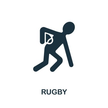 Avusturalya koleksiyonundan Rugby ikonu. Şablonlar, web tasarımı ve bilgi grafikleri için basit çizgi rugby simgesi.