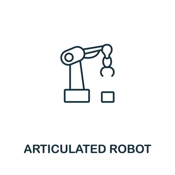 Przegubowa Ikona Robota Kolekcji Sztucznej Inteligencji Prosta Linia Ikona Robota — Wektor stockowy