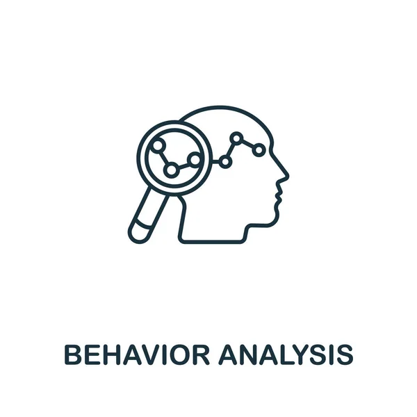 Verhaltensanalyse Symbol Aus Der Sammlung Künstlicher Intelligenz Einfaches Zeilenverhaltensanalyse Symbol — Stockvektor