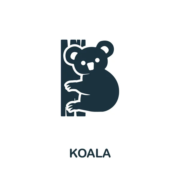 来自澳大利亚收藏的考拉图标 用于模板 网页设计和信息图形的简单行Koala图标 — 图库矢量图片