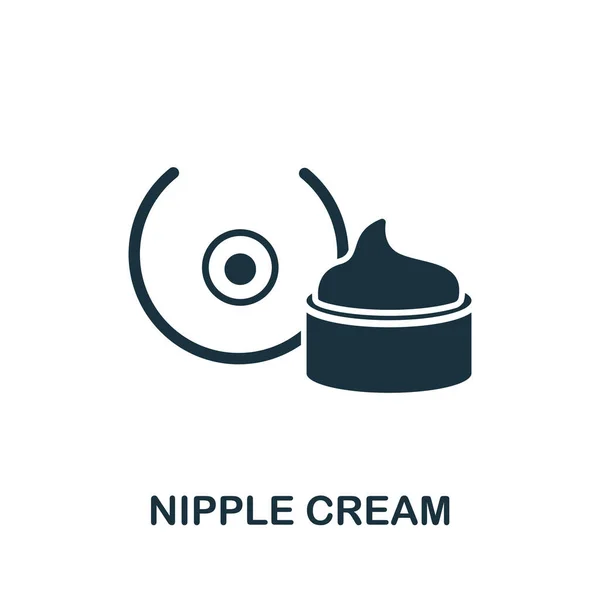 Піктограма Nipple Cream Проста Ілюстрація Колекції Дитячого Харчування Монохромна Піктограма — стоковий вектор
