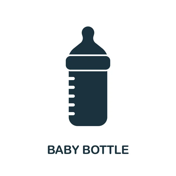 Піктограма Дитячої Пляшки Проста Ілюстрація Колекції Дитячого Харчування Монохромна Піктограма — стоковий вектор