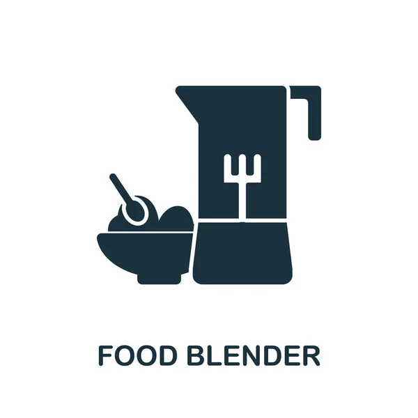 Icono Food Blender Ilustración Simple Colección Alimentación Del Bebé Monochrome — Vector de stock