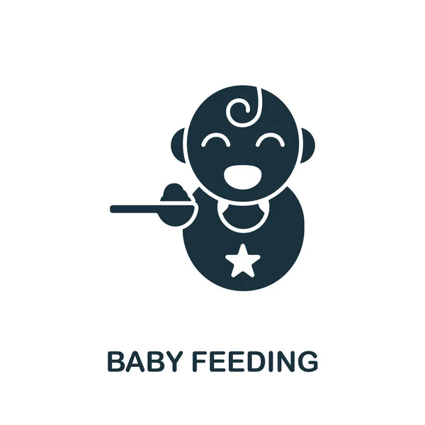 Icono Alimentación Del Bebé Símbolo Alimentación Bebé Elemento Línea Simple — Vector de stock