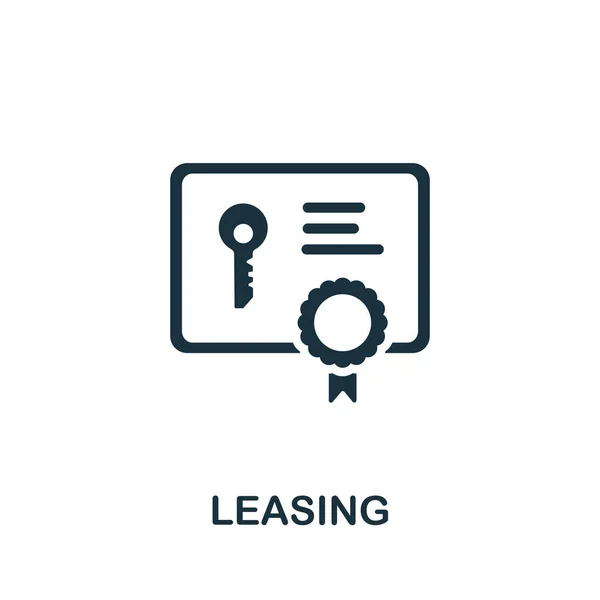 Leasing Symbol Einfache Illustration Aus Der Bankensammlung Monochromes Leasing Symbol — Stockvektor