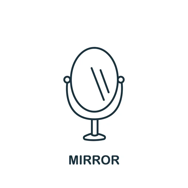 Icona Specchio Della Collezione Barbieri Simbolo Specchio Semplice Modelli Web — Vettoriale Stock