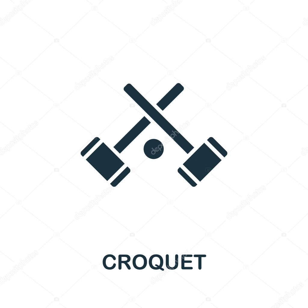 Croquet icon from australia collection. Simple line Croquet icon for templates, web design and infographics.