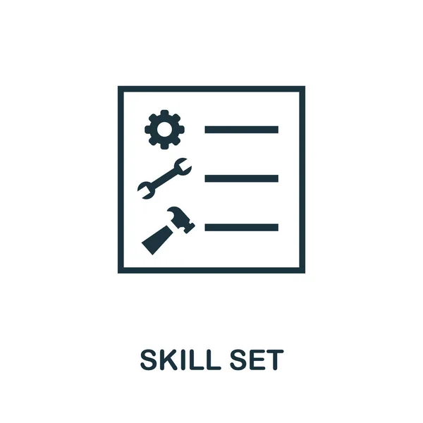 Skill Set Symbol Einfache Illustration Aus Der Betriebswirtschaftlichen Sammlung Monochromes — Stockvektor