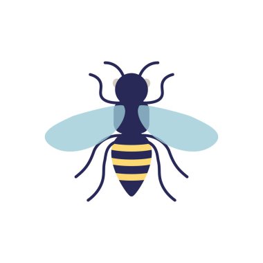 Böcek simgesi. Alerji koleksiyonundan basit bir örnek. Web tasarımı, şablonlar ve bilgi grafikleri için tek renkli Böcek simgesi.