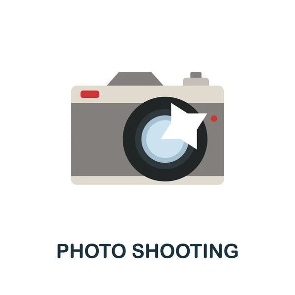 Foto Shooting Symbol Einfache Illustration Aus Der Blogging Sammlung Monochromes — Stockvektor