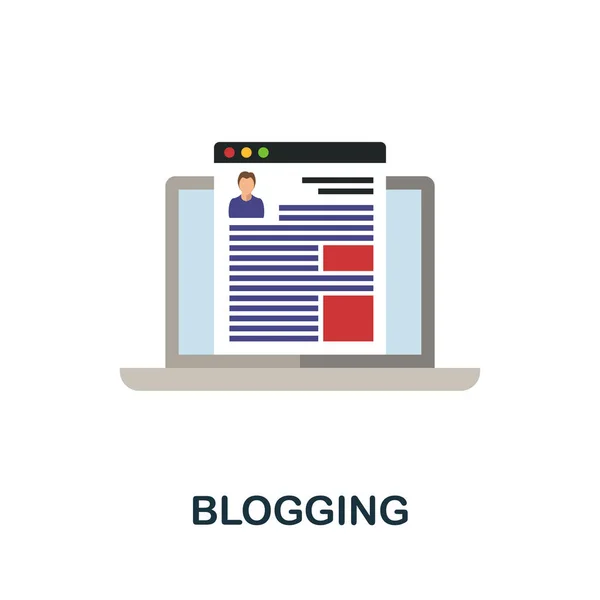Icône Blogging Simple Élément Ligne Blogging Symbole Pour Les Modèles — Image vectorielle