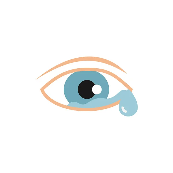 眼泪的图标 过敏集合中的简单说明 用于网页设计 模板和信息图形的单色眼泪图标 — 图库矢量图片