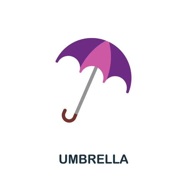 Umbrella Icon Simple Illustration Autumn Collection Monochrome Umbrella Icon Web — Stock Vector