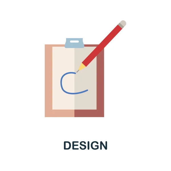 Ikon Desain Ilustrasi Sederhana Dari Koleksi Merek Ikon Desain Monokrom - Stok Vektor