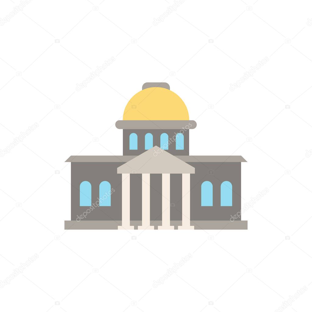 Government icon. Simple illustration from buildings collection. Monochrome Government icon for web design, templates and infographics.