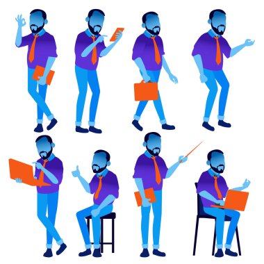 Adam yaratıcı kişi. Tasarım öğesi. Düz illüstrasyon izole