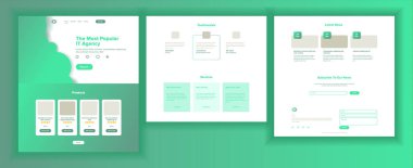 Web sayfası tasarlamak vektör. Web sitesi iş gerçeklik. Site düzeni şablonu. Konferans yatırım. Yenilik siber. Duyarlı boş. İllüstrasyon