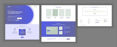 Web sayfası tasarlamak vektör. Web sitesi iş kavramı. Web tasarım ve geliştirme. Açılış şablonu. Küresel izleme. Gadget'ı sanal. Modern pazarlama. İllüstrasyon