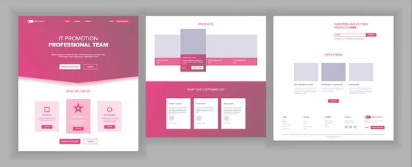 Webové stránky šablony vektor. Stránky obchodní rozhraní. Úvodní webová stránka. Responzivní Ux Design. Formulář příležitost. Lidé prostředí. Kreativní konstrukce. Ilustrace — Stockový vektor