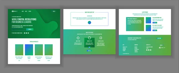 Website Design Vorlagenvektor Geschäftslandung Online Shopping Webseite Ist Technologie Optimierungsfortschritte — Stockvektor