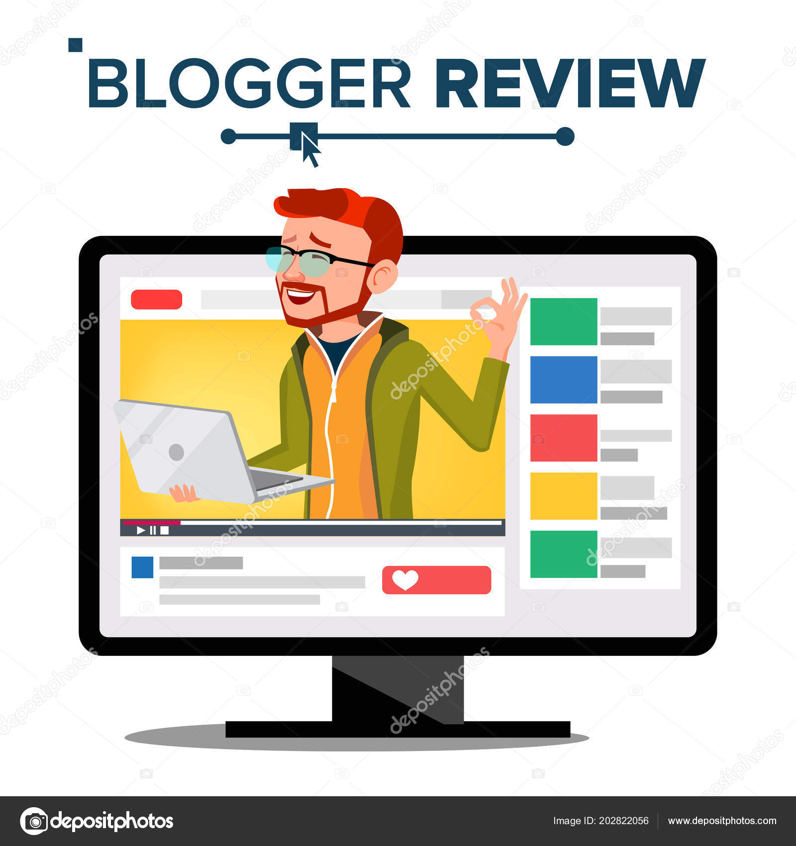 Blogger Review Concept Vector. Video Blog Channel. Man Popular Video Streamer Blogger. Recording. Online Live Broadcast. Testing Functional With New Laptop. Cartoon Illustration Stock Vector Image by ©pikepicture #202822056 Blogger Review Concept Vector. Video Blog Channel. Man Popular Video Streamer Blogger. Recording. Online Live Broadcast. Testing Functional With New Laptop. Cartoon Illustration Stock Vector Image by ©pikepicture #202822056