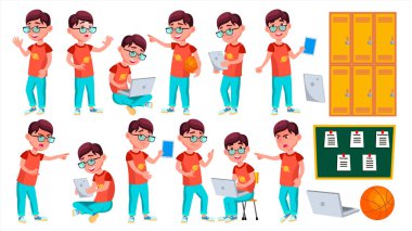 Çocuk okul çocuğu çocuk Set vektör teşkil etmektedir. İlköğretim Okulu çocuk. İse Schooler. Genç insanlar. Üniversite mezunu. Reklam, afiş, baskı tasarımı için. İllüstrasyon izole karikatür