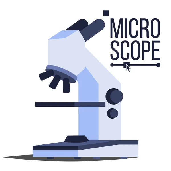 Mikroskop Profesional Ikon Vektor. Simbol Sains Laboratorium. Makro. Simbol Penelitian Discovery. Ilustrasi Terisolasi - Stok Vektor